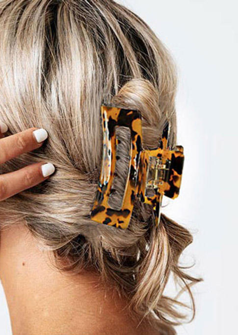 

Vintage Leopard Hollow Out Non-Slip Hair Claw Clip, 504382