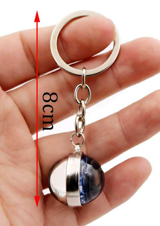 

Solar Galaxy Moon And Earth Double-Sided Glass Ball Keychain, Pattern2, 491616