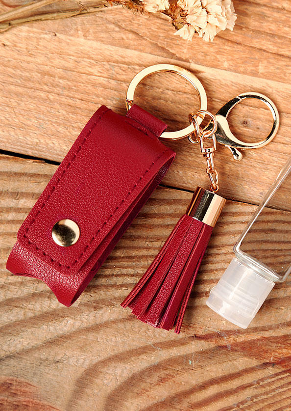 

Portable Perfume Bottle Protective Cover Keychain Holder, Burgundy, 491920