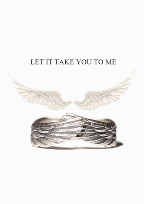 

Vintage Angel Wing Ring - Silver, 493006