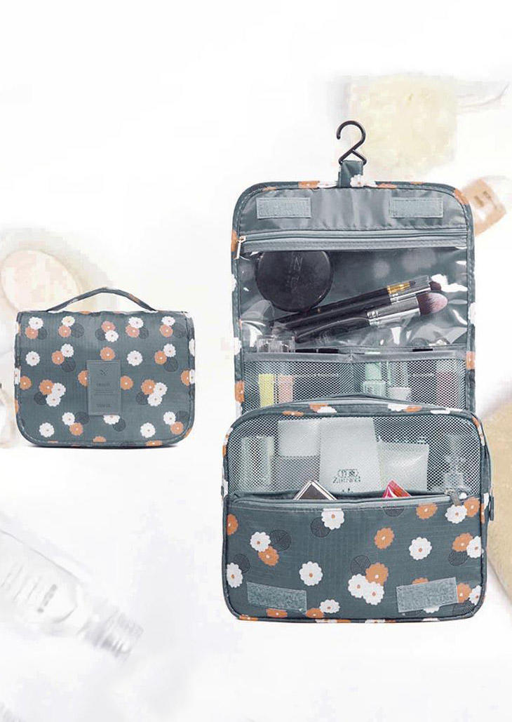 

Waterproof Bathroom Toiletry Storage Cosmetics Bags with Hook, Blue, 501406