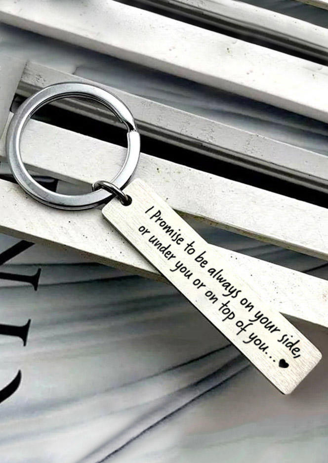 

I Promise To Be Always On Your Side Keychain, Silver, 501994