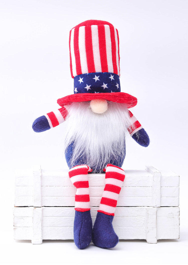 

American Flag Star Striped Gnome Plush Toy, Pattern1, 503445