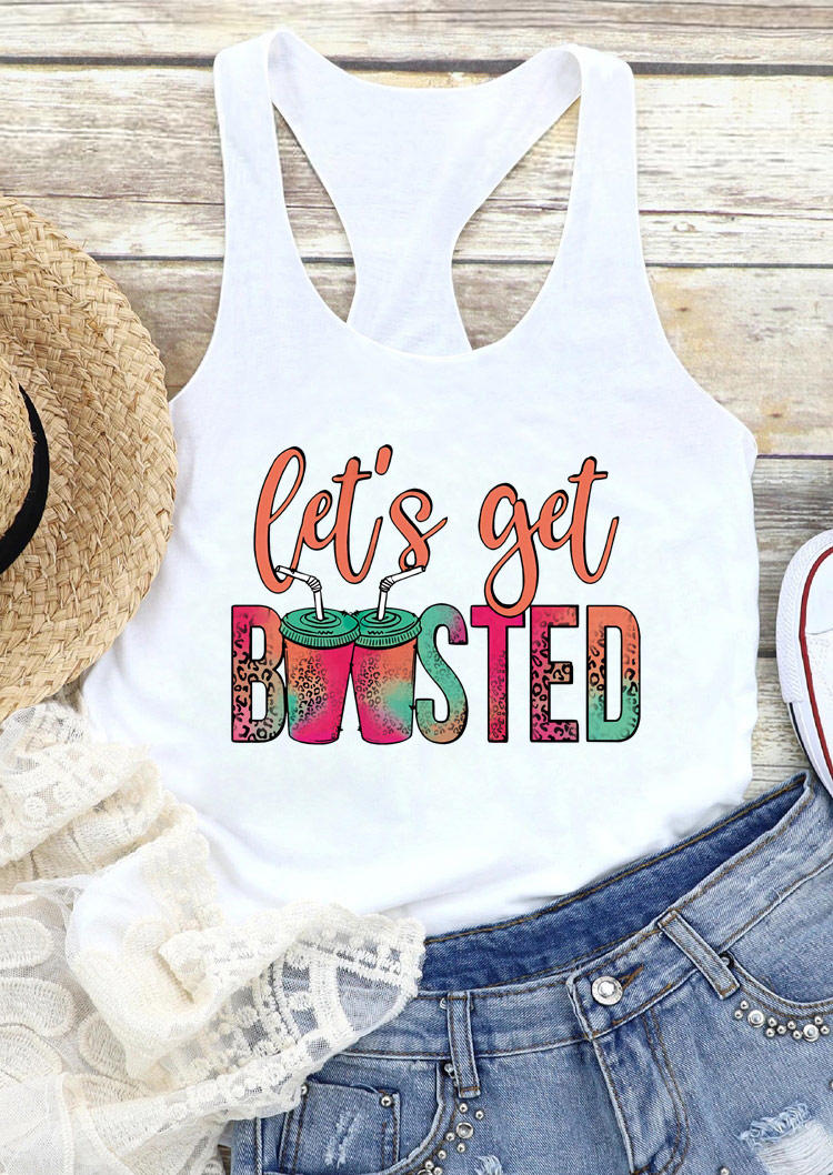 

Let' Get Boosted Drink Leopard Tank - White, 505396