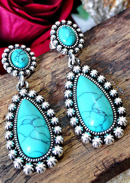 Flower Turquoise Vintage Earrings