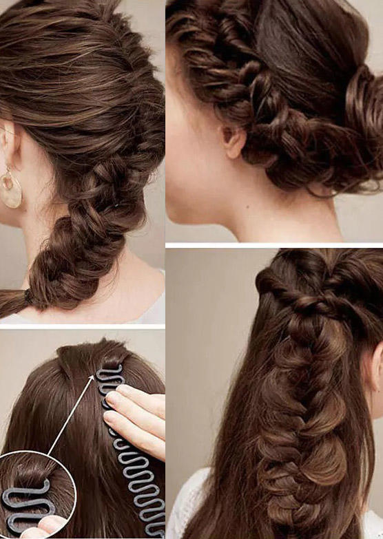

DIY Hairstyling Headband Magic Hair Braiding Tool, Black, 457423