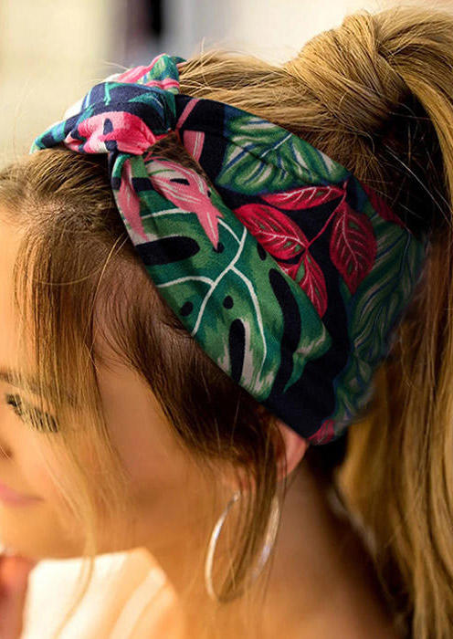 

Floral Twist Yoga Sports Wide Headband, Pattern3, 499414