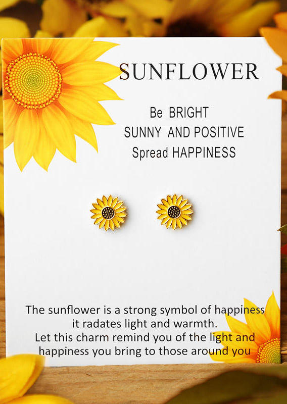 

Sunflower Alloy Stud Earrings - Yellow, 499901