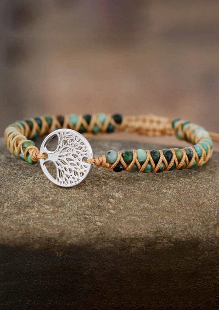 

Bohemian Tree Of Life Friendship Woven Beading Bracelet, Silver, 501710
