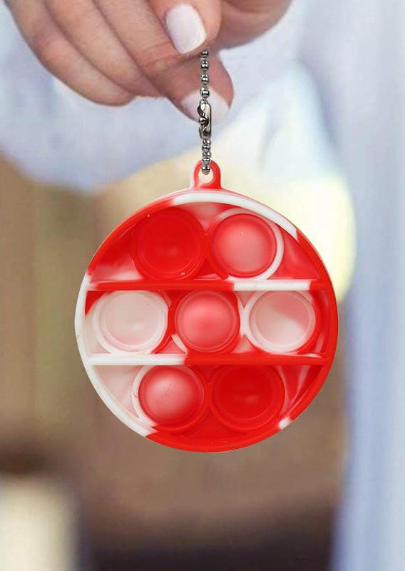 

Colorful Bubble Pop Keychain, Purple;red, 502282