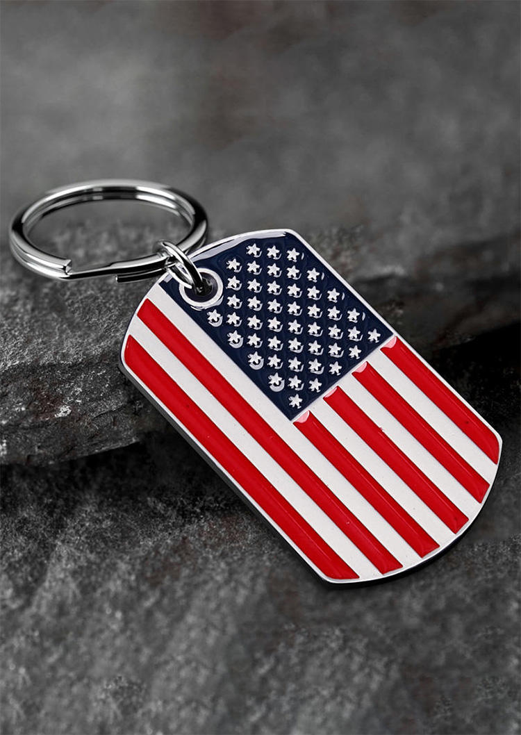 

American Flag Star Striped Keychain, Multicolor, 504311
