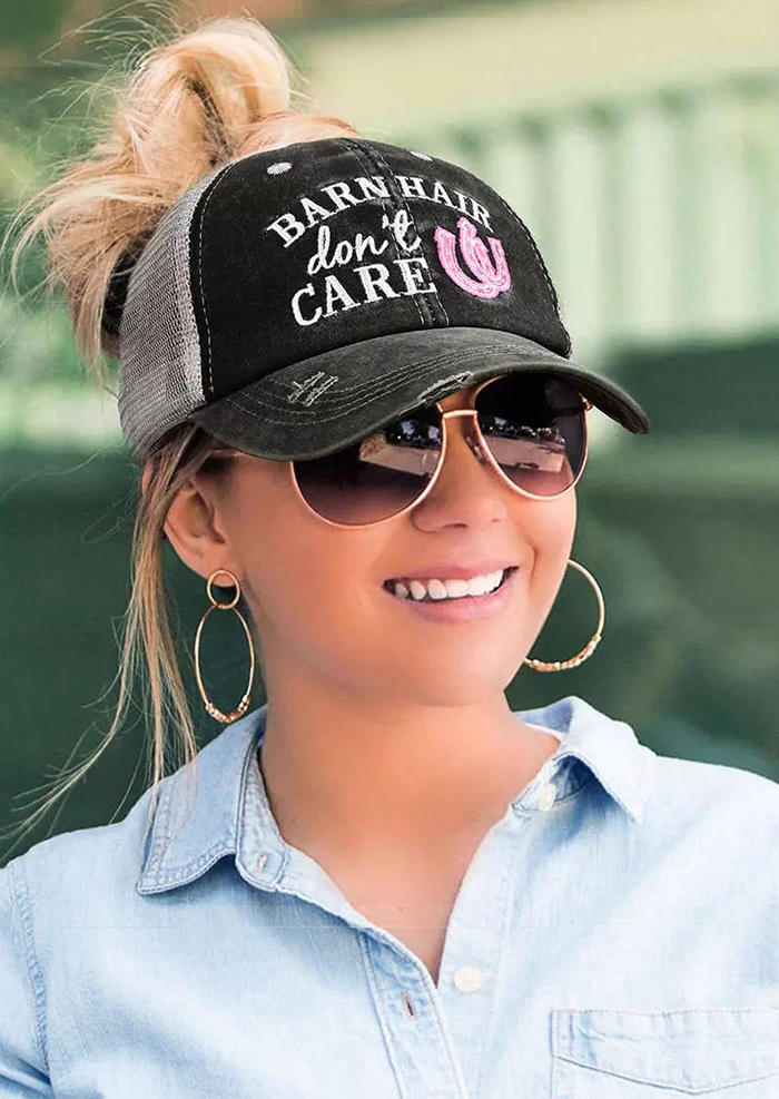 

Barn Hair Don't Care Criss-Cross Baseball Cap, Pink, 501489