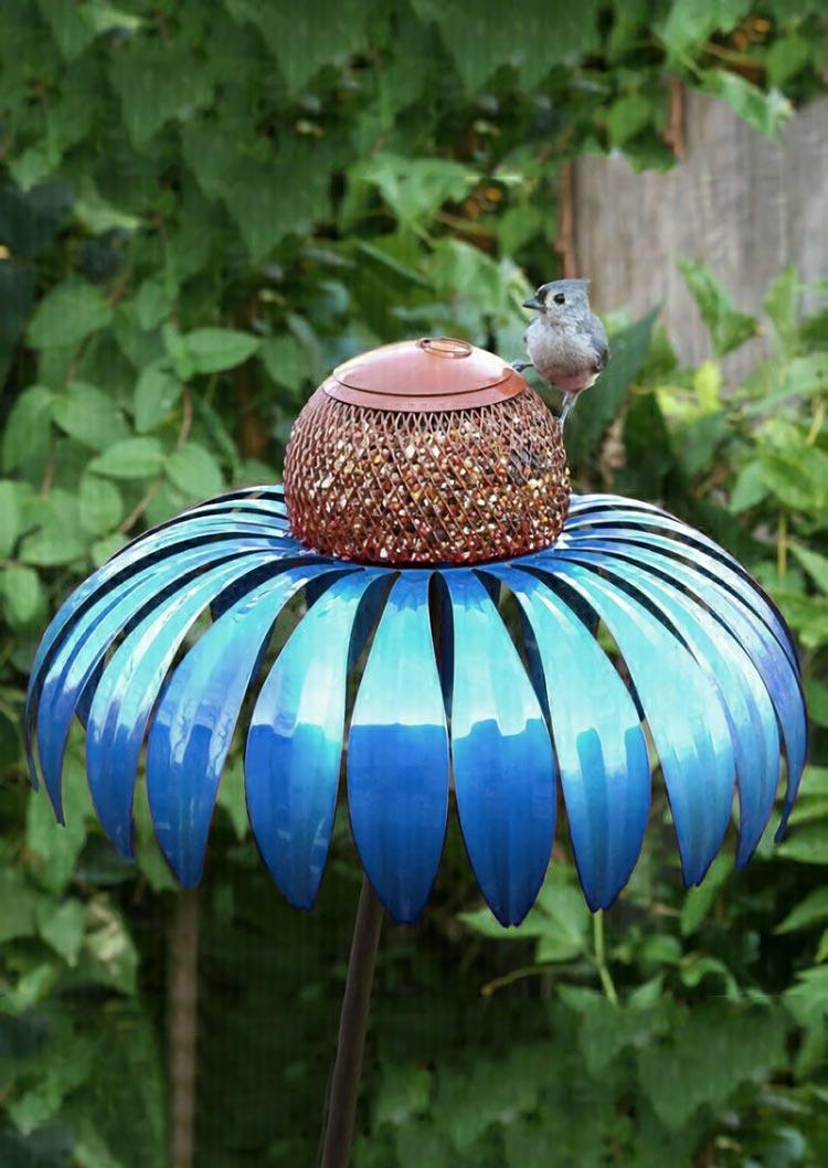 

Coneflower Standing Bird Feeder, Blue, 506411