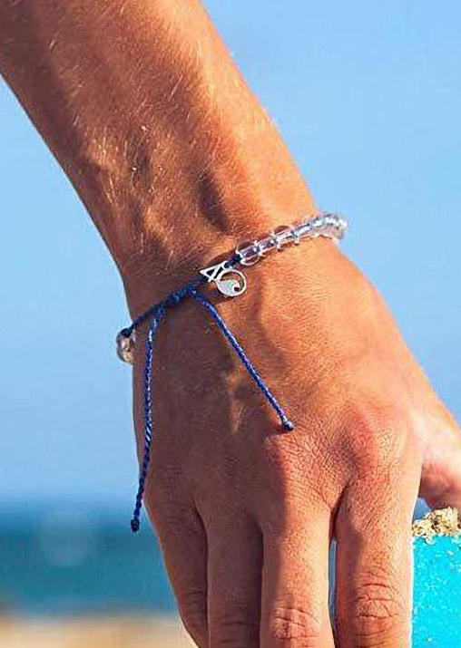 

Bohemian Wave Beading Adjustable Braided Bracelet - Blue, 499519