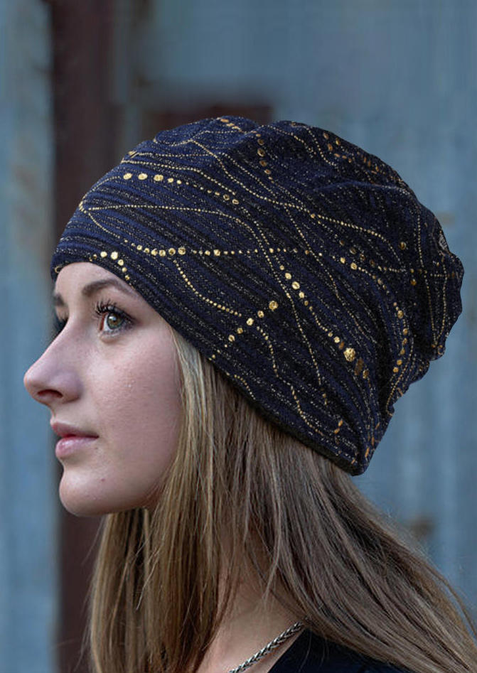 

Vintage Breathable Thin Bonnet Beanie Hat, Navy blue, 498651