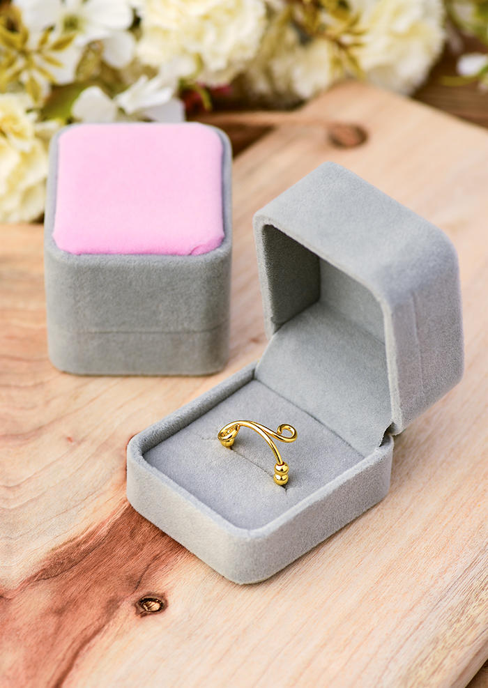 

Anti Stress Anxiety Spinner Beading Open Adjustable Alloy Ring, Gold, 506645