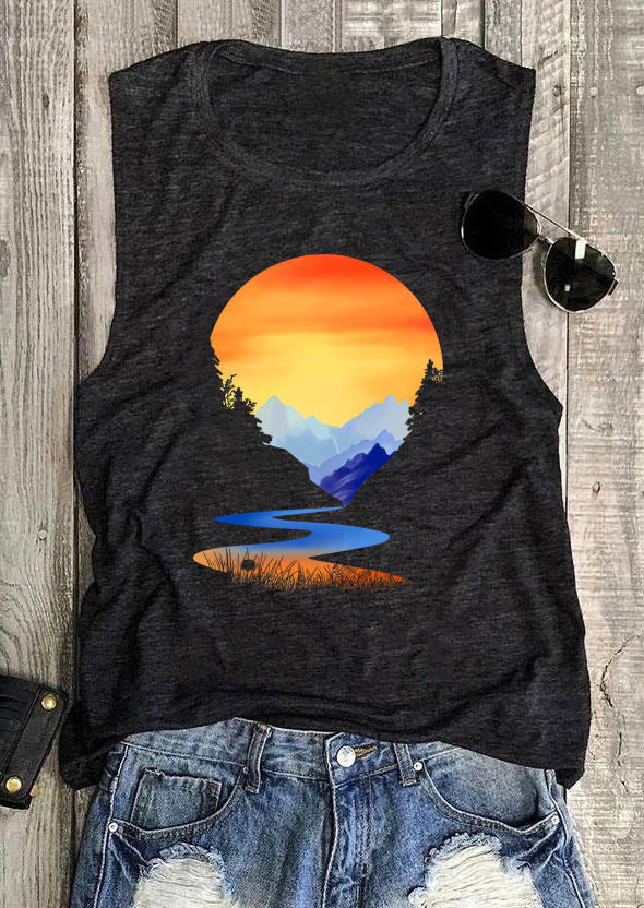 

Mountain Sun Nature Casual Tank - Dark Grey, 506690