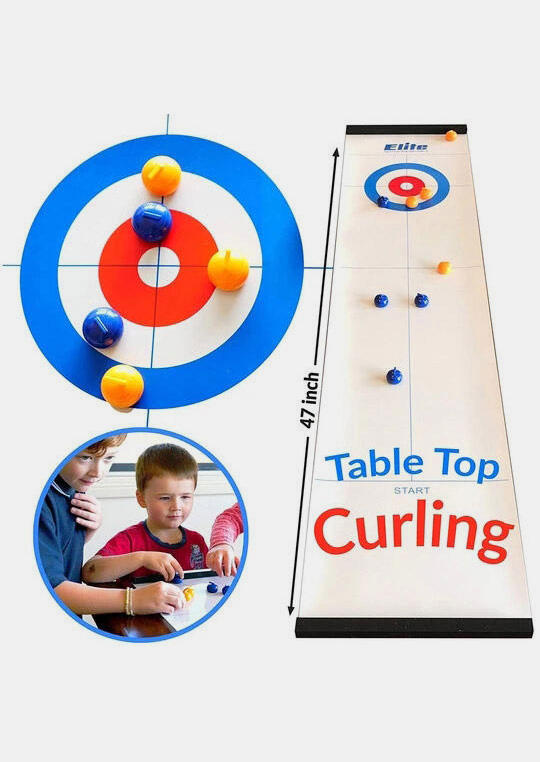 

Tabletop Bulls Eye Curling Game, White, 463711