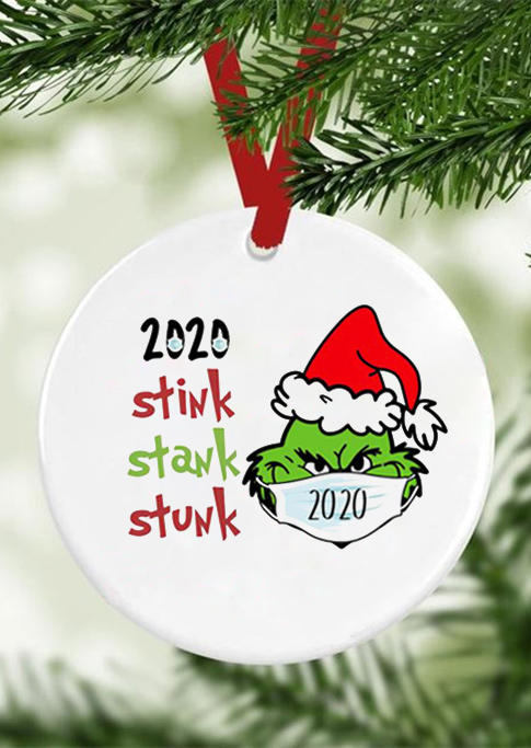 

Christmas Hat Grinch 2020 Stink Stank Stunk Hanging Ornament, Multicolor, 489106