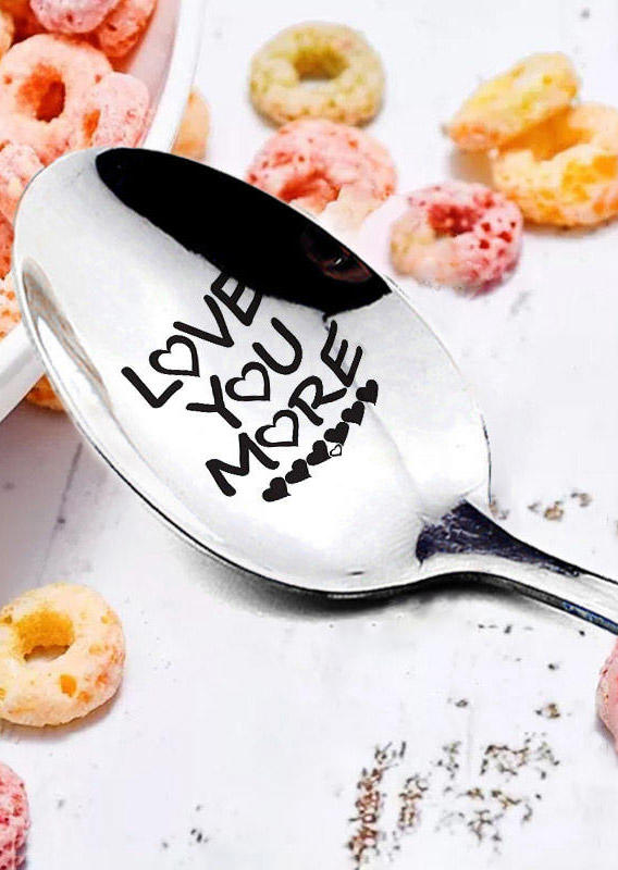 

I Love You Heart Stainless Steel Spoon, Pattern2, 495421