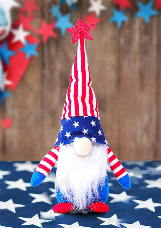 

American Flag Star Striped Gnome Plush Toy, Pattern3, 502992