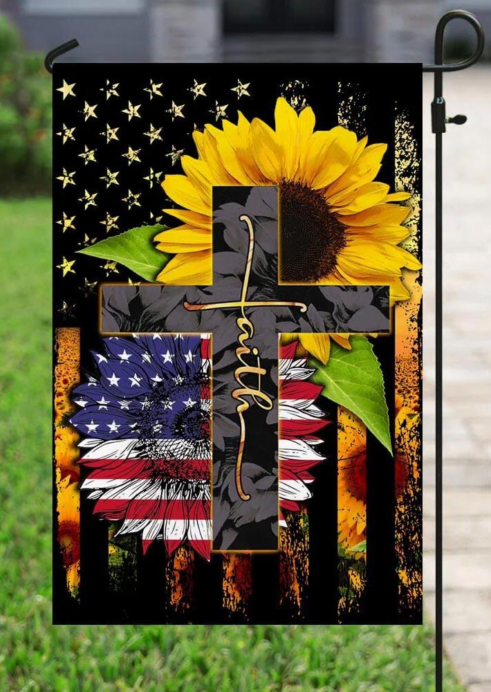 

Faith American Flag Sunflower Cross Hanging Ornament, Multicolor, 507537