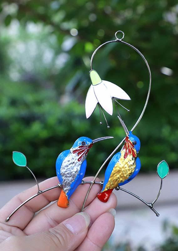 

Hummingbird Stained Window Hangings, Blue, 504728