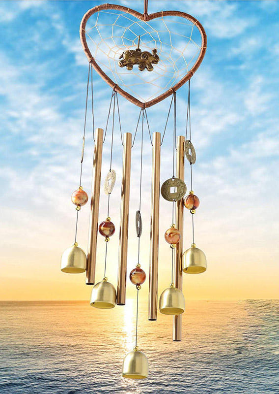 

Elephant Hollow Out Heart Dreamcatcher Wind Chime, Pattern1, 503752