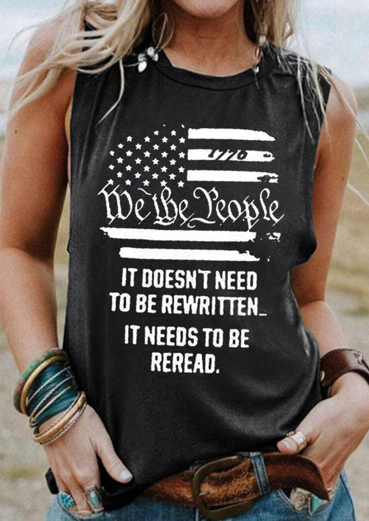 

American Flag 1776 We The People Tank - Dark Grey, 507558
