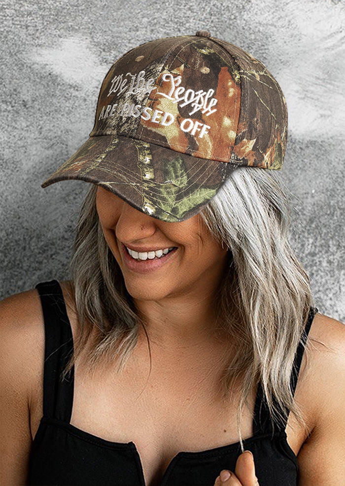 

Camouflage We The People Are Pissed Off Embroidery Baseball Cap, 507943