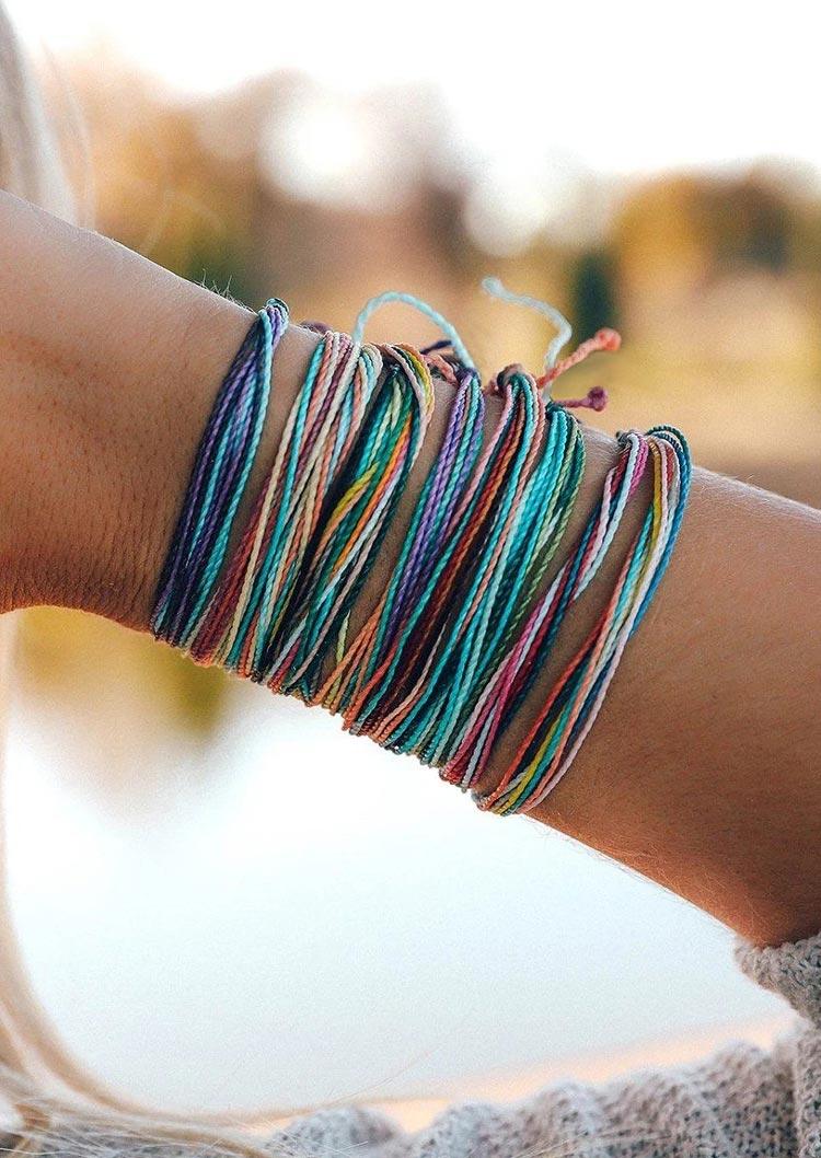 

8Pcs Vida Style Colorful Multi-Layered Adjustable Bracelet, Multicolor, 498173