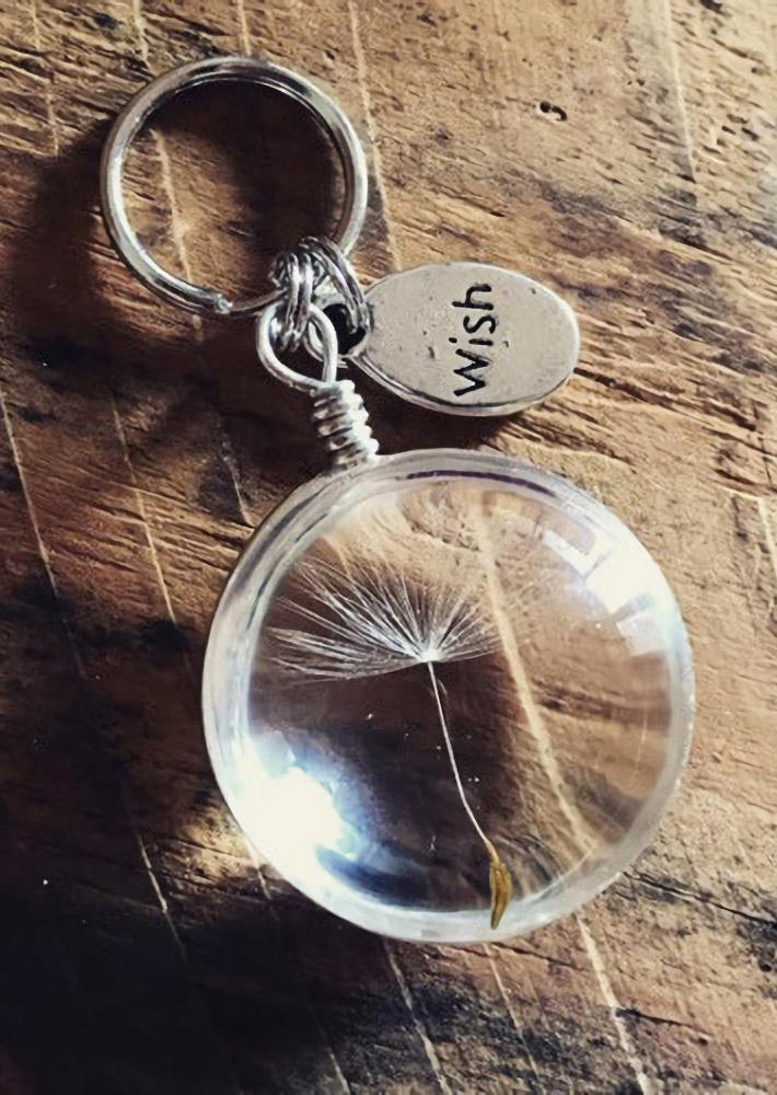 

Wish Dandelion Metal Pendant Keychain, Pattern1, 508198