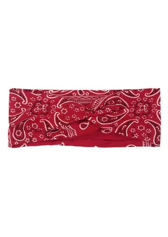 

Paisley Twist Wide Headband, Red, 477554