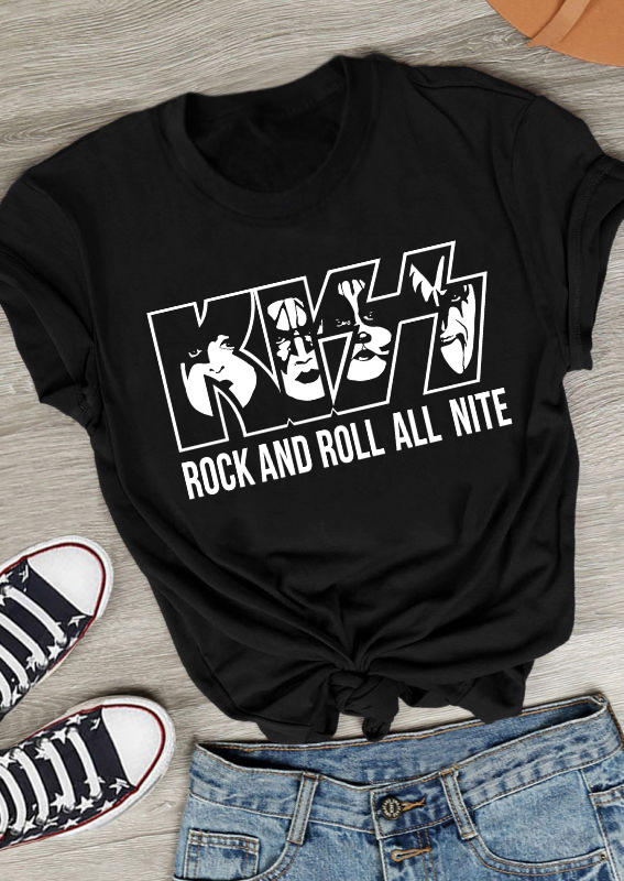 

All Nite O-Neck T-Shirt Tee Black, 508057