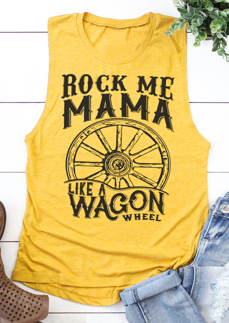 

Rock Me Mama O-Neck Tank - Yellow, 508477