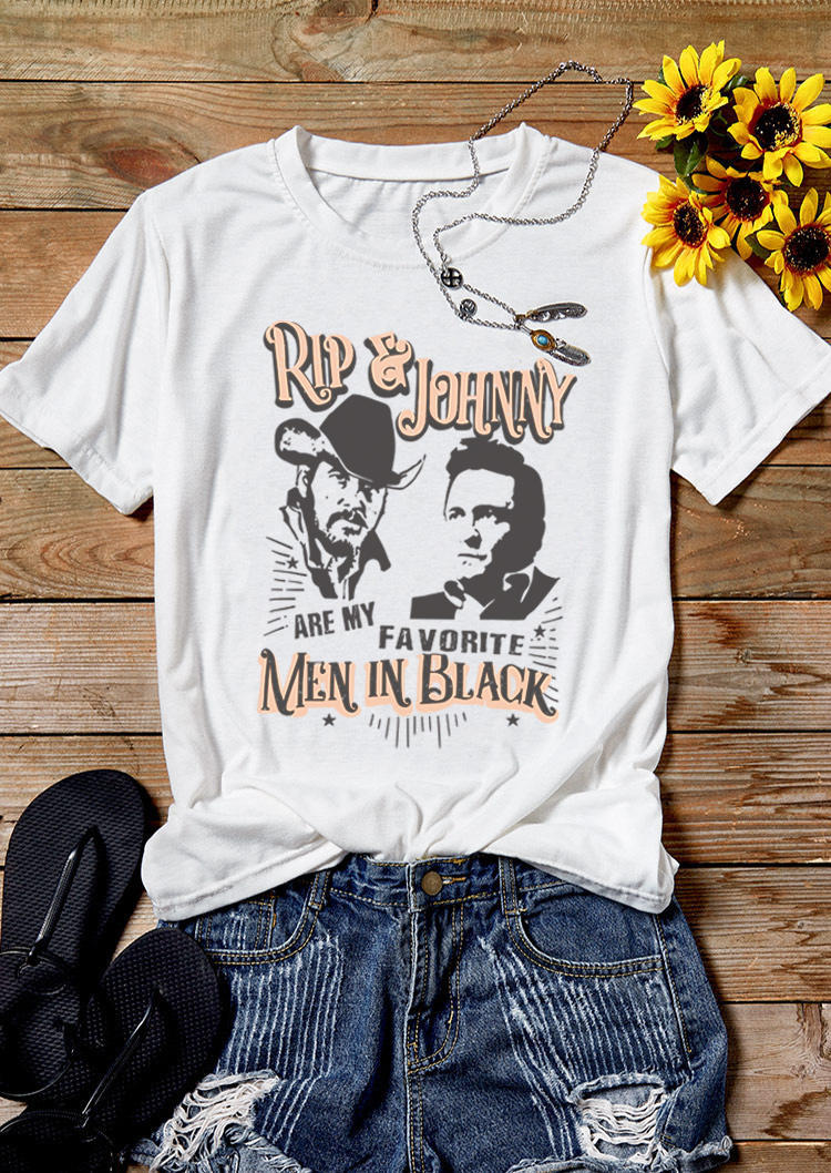 

My Favorite Men In Black T-Shirt Tee - White, 508283