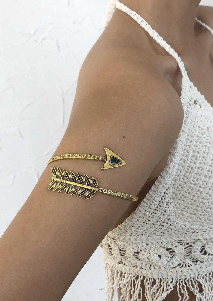 

Bohemian Cupid's Arrow Upper Arm Cuff Bracelet, Gold, 509267