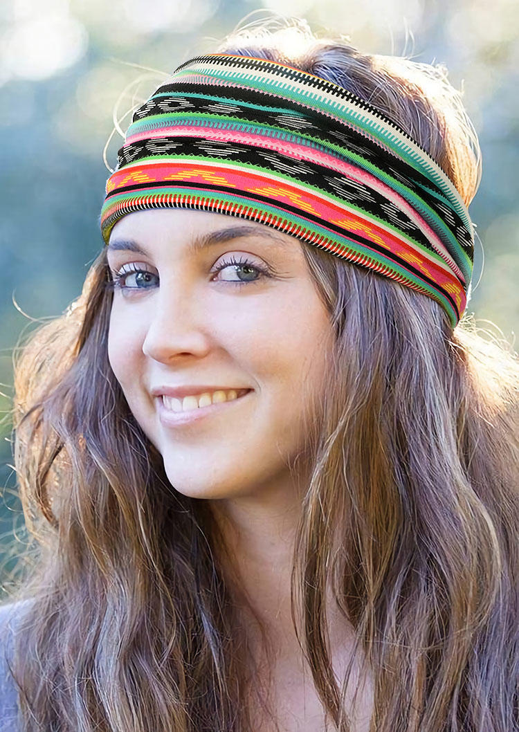 

Bohemian Yoga Sport Wide Headband, Multicolor, 509211