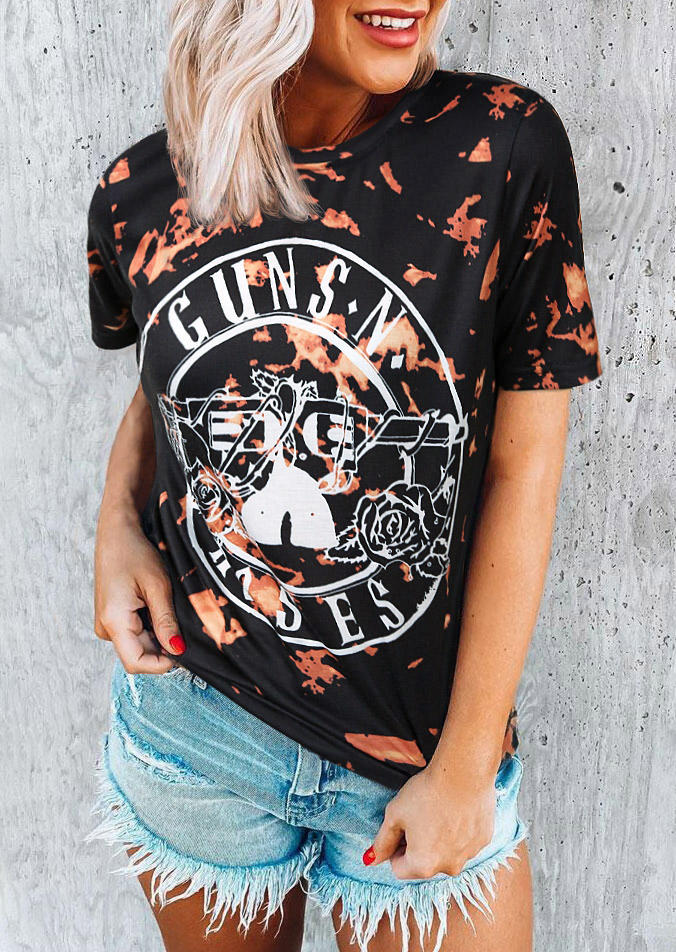 

Tie Dye Guns N Roses T-Shirt Tee, Multicolor, 510050