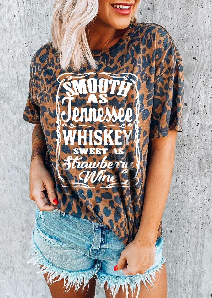 

Leopard Smooth As Tennessee Whiskey T-Shirt Tee, 510526