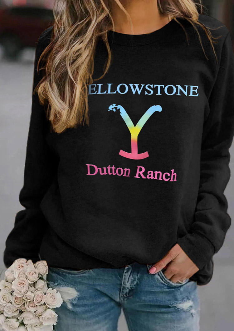 

Dutton Ranch Long Sleeve O-Neck Sweatshirt - Black, 510346