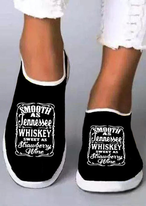 

Whiskey Sweet As Strawberry Wine Flat Sneakers - Black, 510660