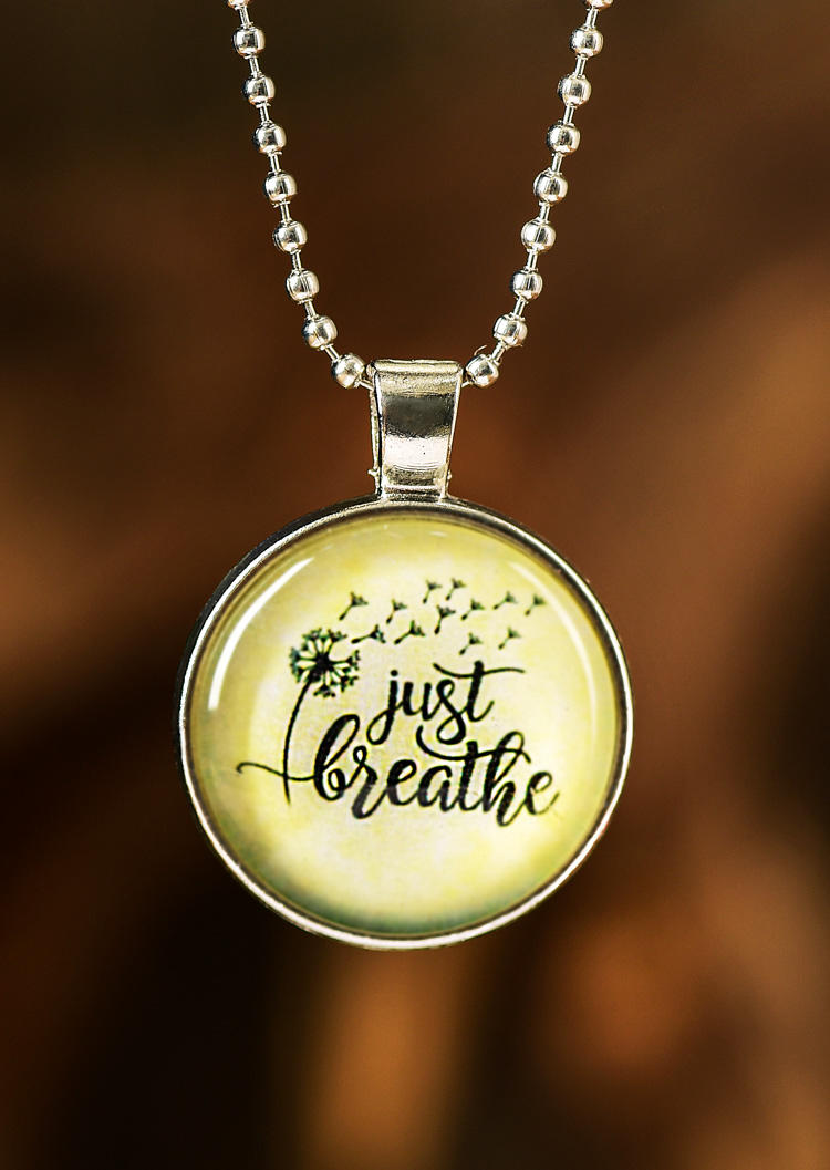 

Just Breathe Dandelion Gem Pendant Necklace, Silver, 510372