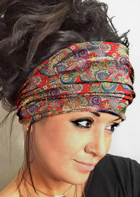 

Paisley Western Yoga Sports Wide Headband, Multicolor, 509789