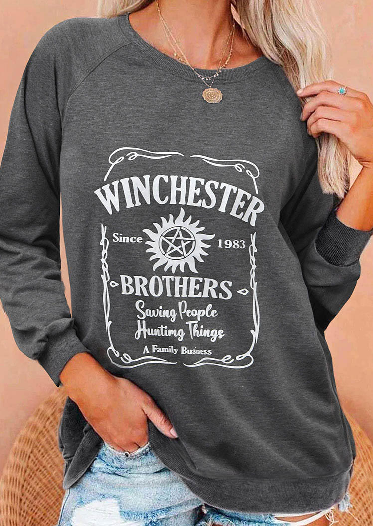 

Winchester Brothers Raglan Sleeve Sweatshirt - Dark Grey, 510656