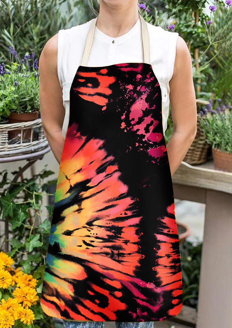 

Reverse Tie Dye Rainbow Halter Tie Apron, Multicolor, 511116