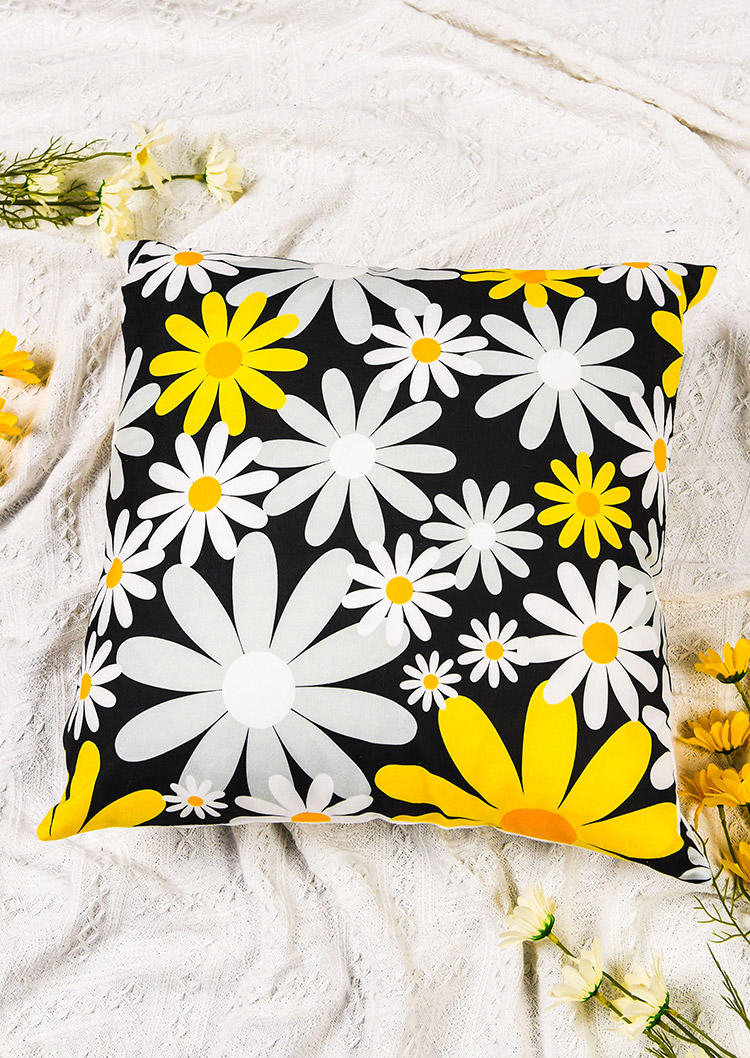 

Daisy Pillowcase without Pillow, Black;gray, 511278