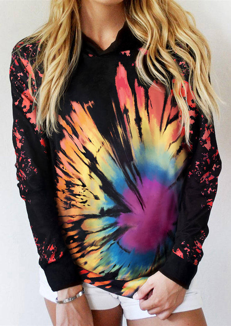 

Reverse Tie Dye Rainbow Hoodie, Multicolor, 511177