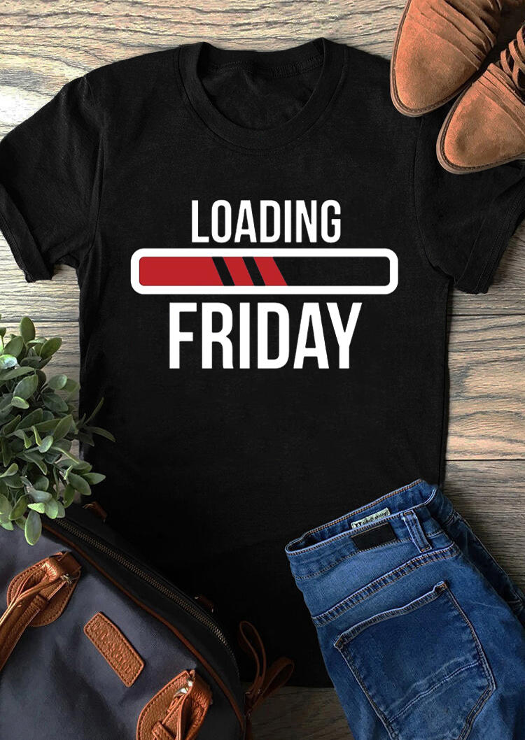 

Loading Friday O-Neck T-Shirt Tee - Black, 511824