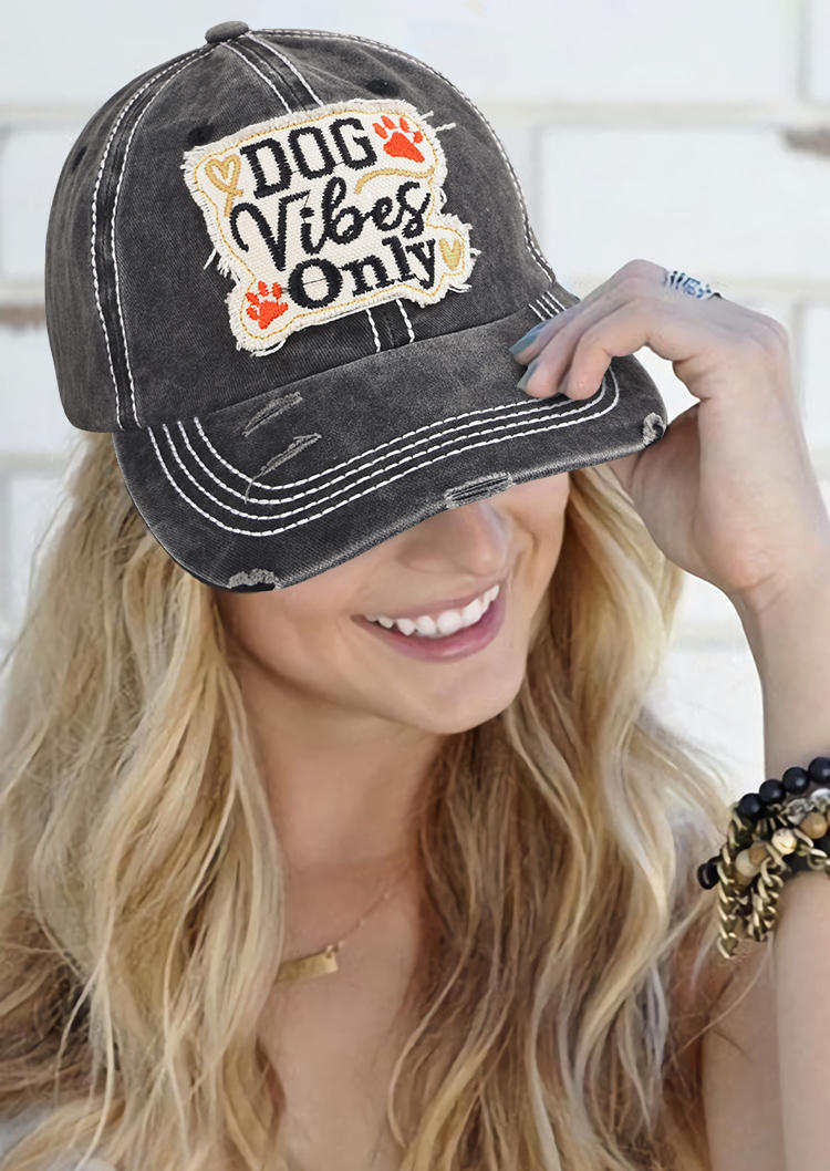 

Dog Vibes Only Paw Baseball Cap, Black;green, 511476